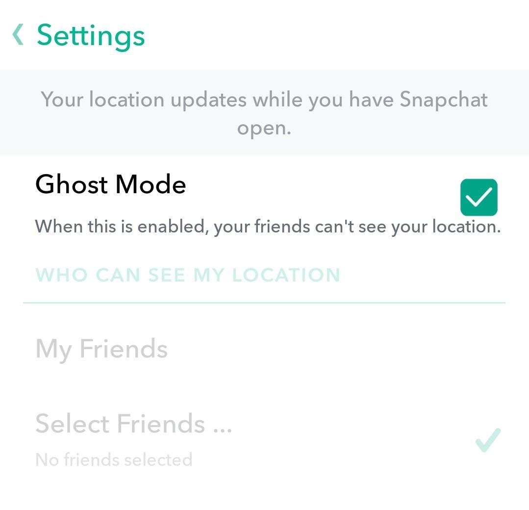 snapchat ghost mode