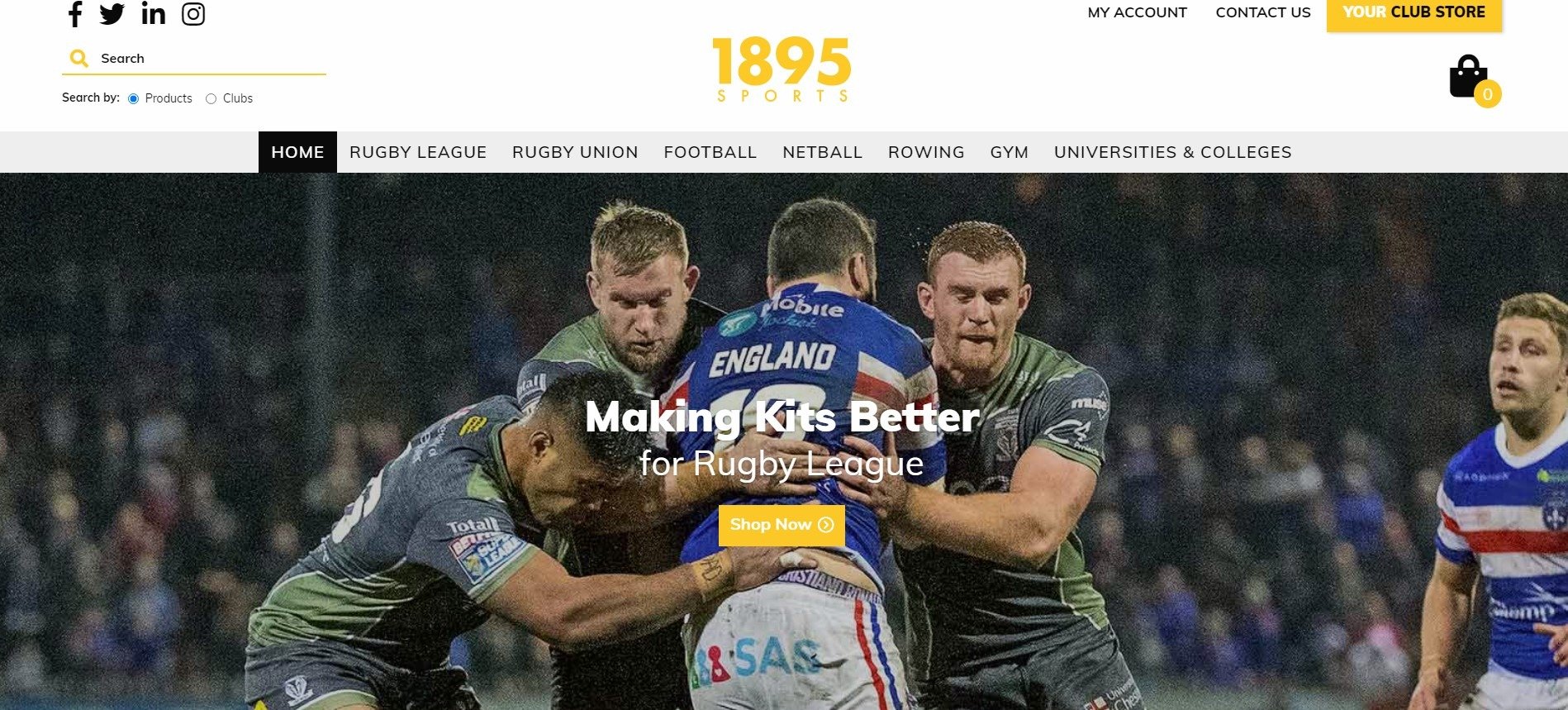 1895 Sports Example of Website Delivery Mosaic Digital Media