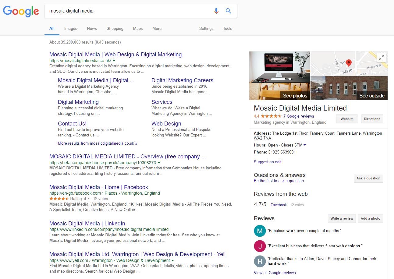 Local Google My Business Listing