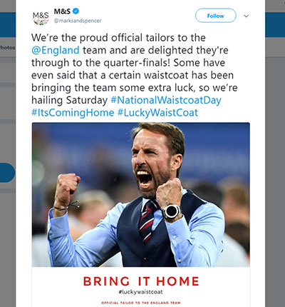 World Cup Marketing at Marks and Spencers