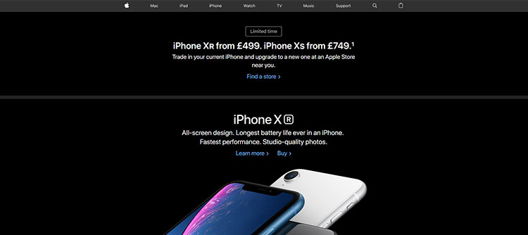 apple new website