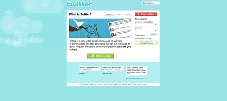 Twitter Old Website