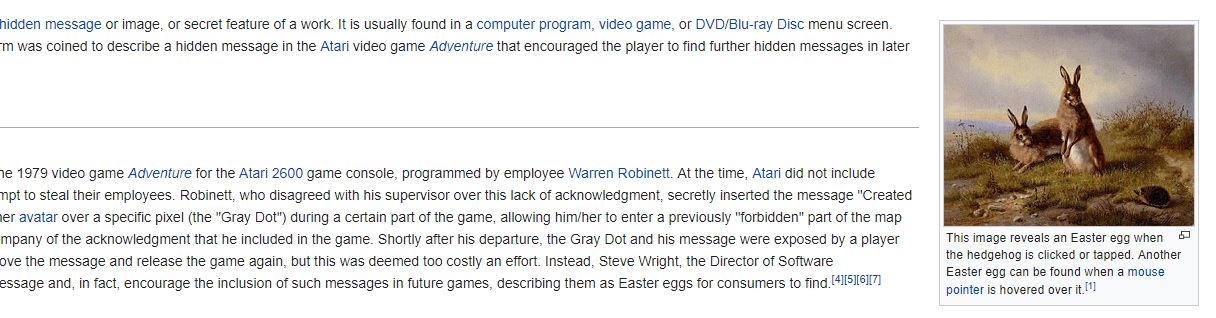 Wikipedia Easter Egg