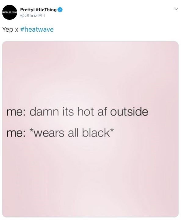 Social media - twitter heat wave - pretty little thing