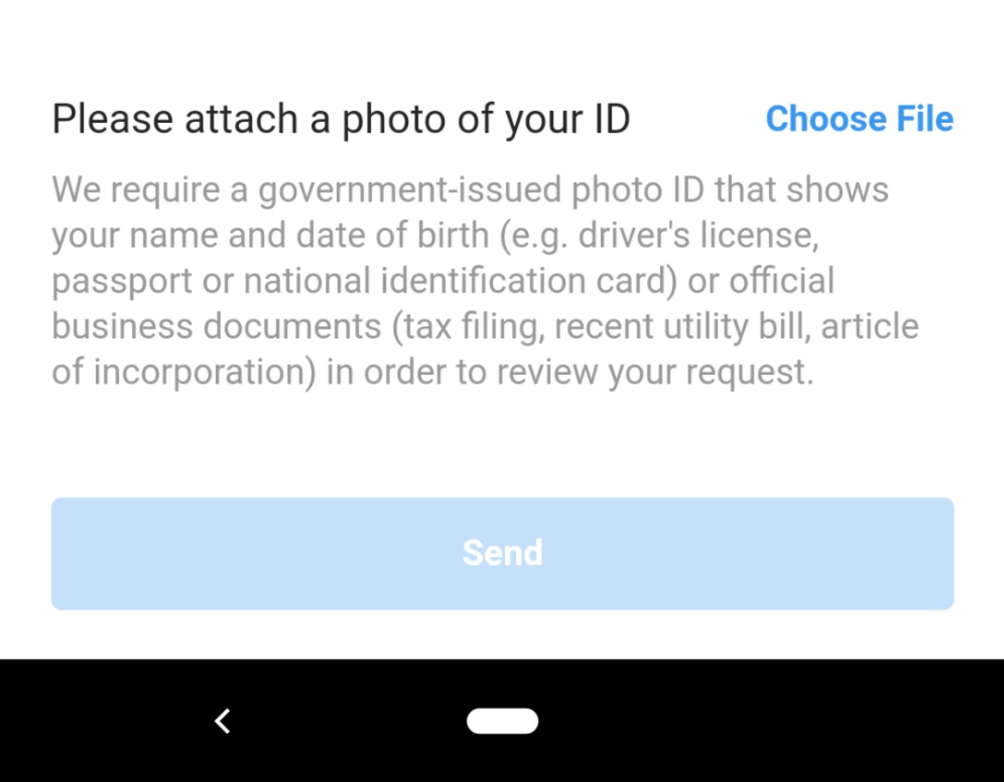 Instagram verification step 6
