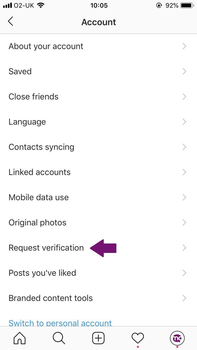 Instagram verification step 4