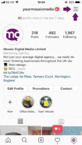 Instagram Verification Step 1