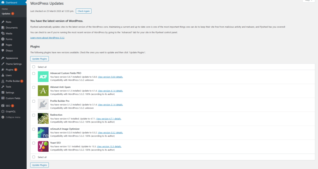How to easily update WordPress plugins