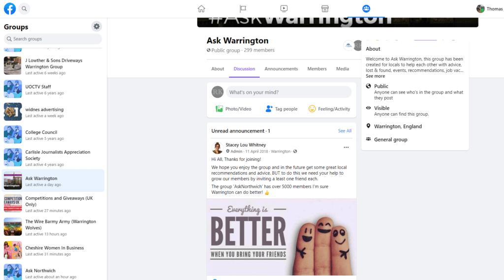 groups tab facebook redesign