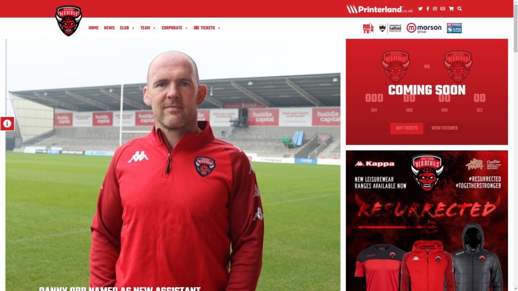 Salford Red Devils Ecommerce