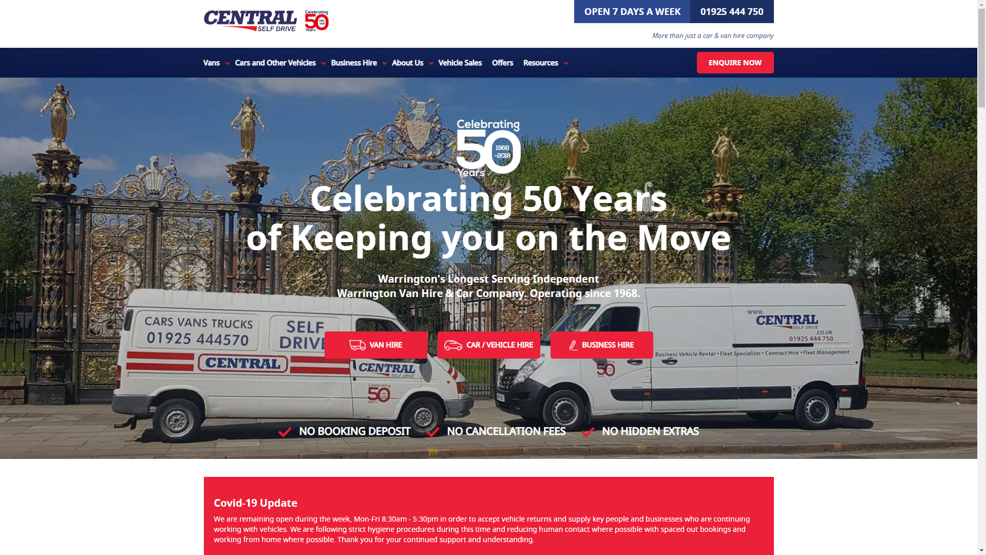 Central Self Drive Website