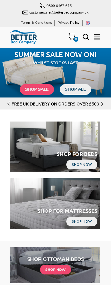 A Guide to Adobe XD Flat Designs | Better Bed Company | Mosaic Digital Media | Web Design Warrington